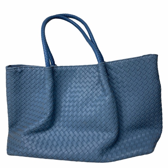 Lulu Dharma Napa Vegan Leather Hand Woven Tote Bag - Picture 3 of 7